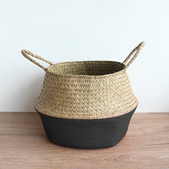 Straw Storage Basket - Flower Pot