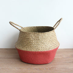 Straw Storage Basket - Flower Pot