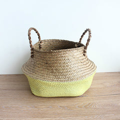 Straw Storage Basket - Flower Pot