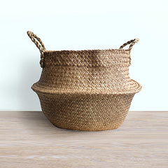 Straw Storage Basket - Flower Pot