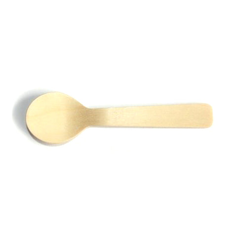 100Pcs Disposable Wooden Spoon Kitchen Accessories